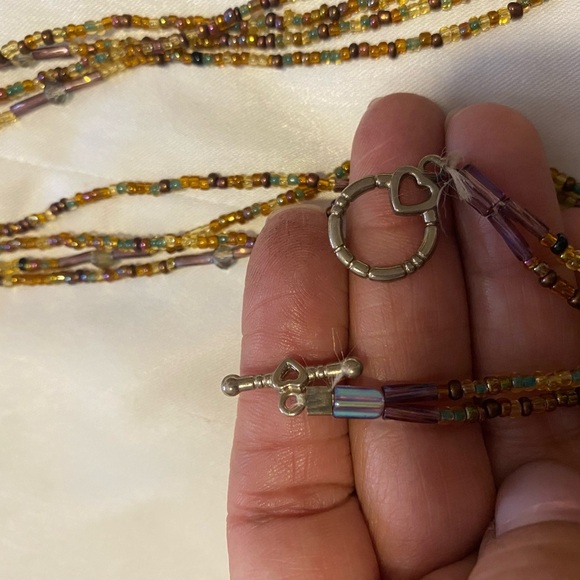 Handmade Pink Beaded Long Necklace 16” - Picture 7 of 8